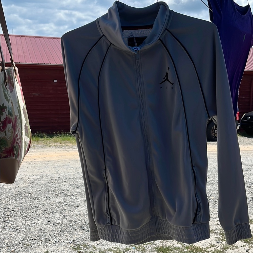 Gray Jordan Zip-Up Jacket